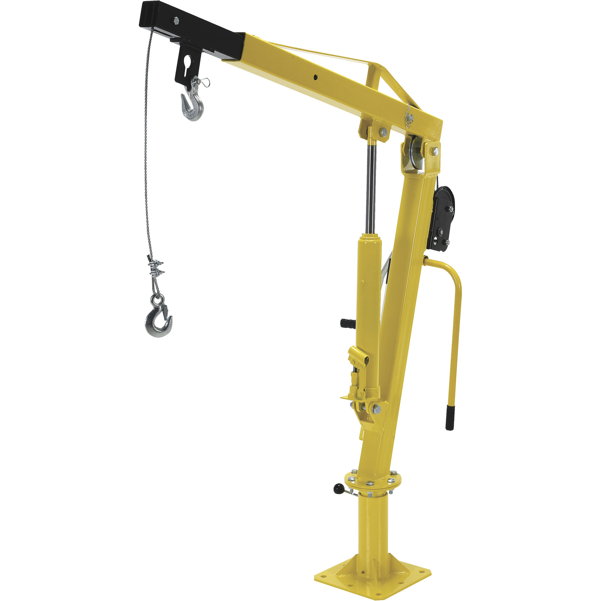 Vestil Hydraulic Pickup Truck Jib Crane with Hand Winch - 500 lbs. Extended, 1,000 lbs. Retracted, Model# WTJ-2